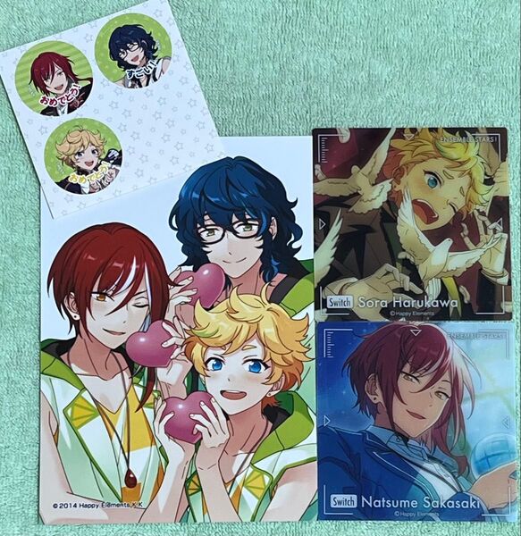 あんさんぶるスターズ あんスタ マルイ ポップアップショップ スクエアクリアカード 生ブロマイド 逆先夏目 春川宙 青葉つむぎ