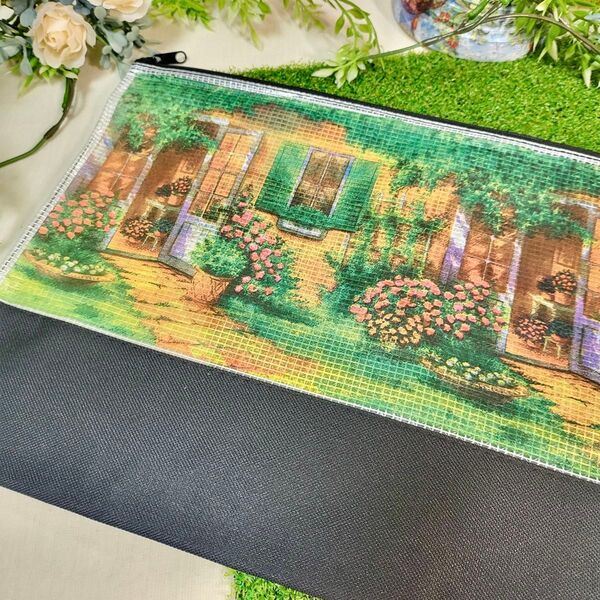 【受注制作】ファイル 文房具 A4 収納 ケース クリア メッシュ チャック マルチ オフィス 学校 連絡帳袋
