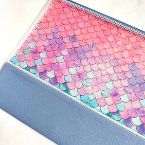 ファイル 文房具 A4 収納 ケース クリア メッシュ チャック マルチ オフィス 学校 連絡帳袋