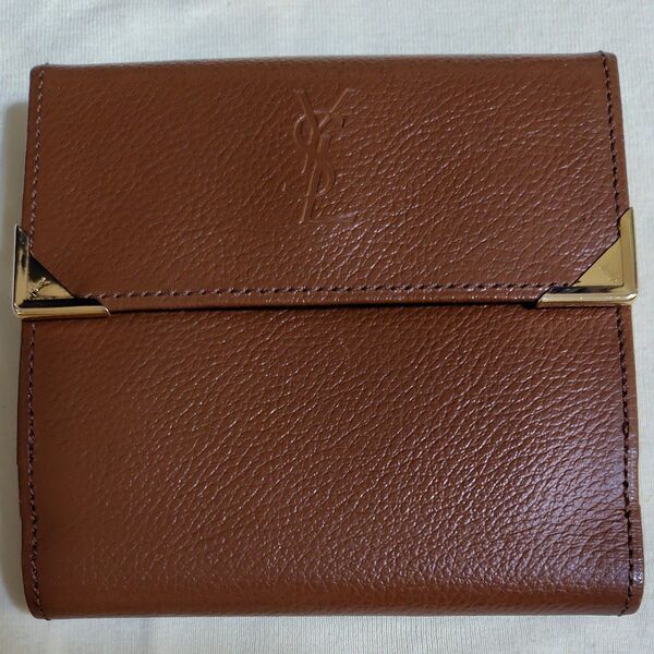 Yves Saint Laurent イヴ・サンローラン 二つ折り財布 ブラウン
