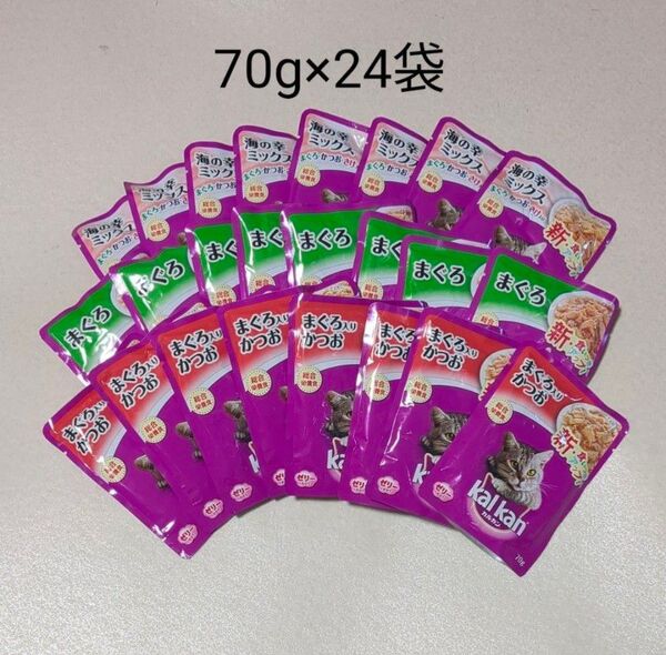 カルカン パウチ 総合栄養食 ゼリー仕立て キャットフード 70g×24袋 ⑥