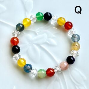 【サンキューSALE】土日限定390円 天然石ブレスレット ハンドメイド パワーストーン Q