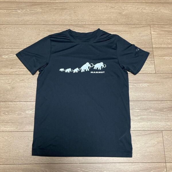 美品 マムート 刺繍ロゴ 速乾Tシャツ アジアLサイズ Tシャツ 半袖 マムート MAMMUT