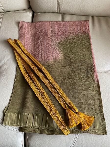 ゆ1123 帯揚げ&帯締めセット 2点セット 着物 美品 オシャレ 和装小物
