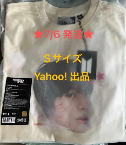 防弾少年団 BTS ジン #RUNSEOKJIN_EP.TOUR GOYANG S/S T-SHIRT Tシャツ BEIGE S