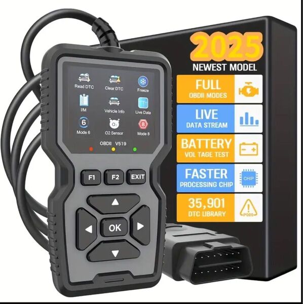 OBD2診断機 スキャナー 故障コード 故障診断機 警告灯消灯日本語設定済み