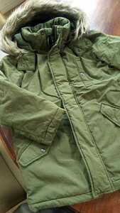 GU* cotton inside coat 130 Army green!ta20