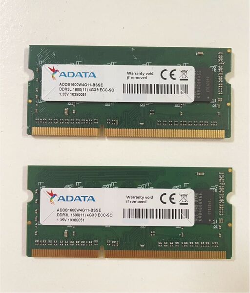 ADATA ノートPC用メモリ RAM 4GBx2枚組 8GB DDR3L-1600