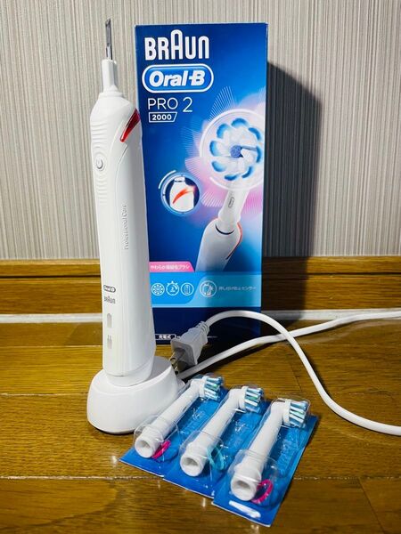 Braun Oral-B PRO 2 2000 本体と替えブラシ 電動歯ブラシ