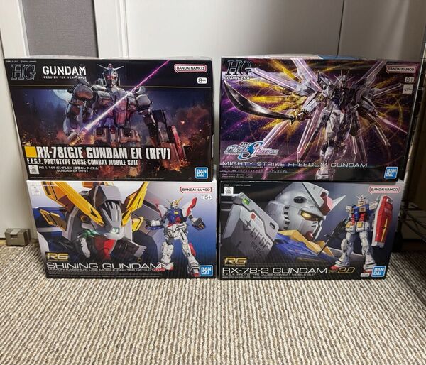 RG シャイニングガンダム ガンダムver2.0 HG ガンダムEX マイティストライクフリーダム