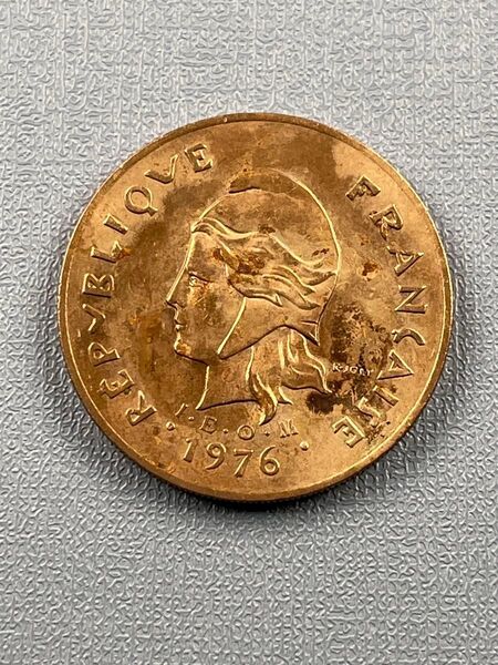 フランス領 ニューカレドニア 1976年 100フラン硬貨