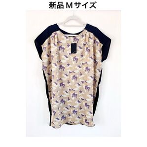 【新品タグ付きM】カモフラージュ柄 半袖チュニックワンピース