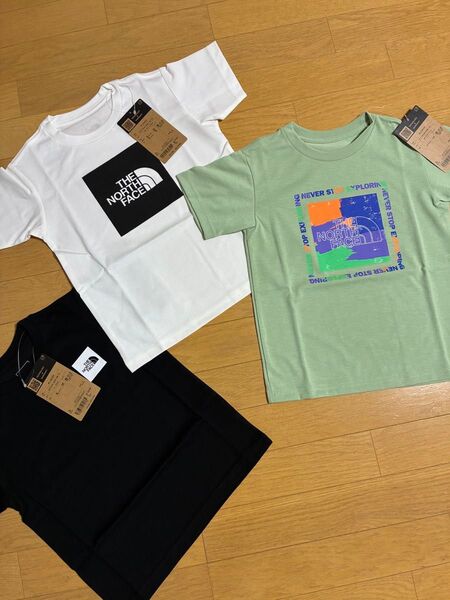 新品 ノースフェイス 120cm 半袖Tシャツ キッズ セット トップス 上下セット 半袖 Tシャツ 丸首 ジュニア