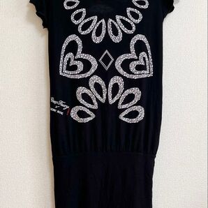 美品 DENNY ROSE×Cheap Theoryのコラボ 黒のカットソーワンピース Sサイズ ストレッチ素材