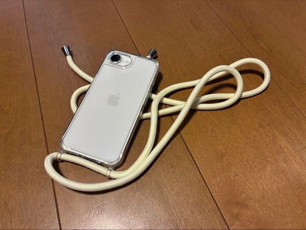 iPhone16e 用ショルダーストラップ付きケース ホワイト