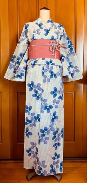 そしてゆめ 萩の花の浴衣と正絹半幅帯と帯締め 花火大会夏祭り浴衣デート ふりふ