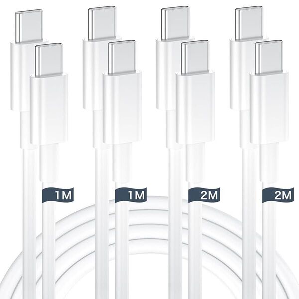 USB C ケーブル タイプc 1M/2M 各2本 PD対応 60W超急速充電 断線防止 高速データ転送 Type-C