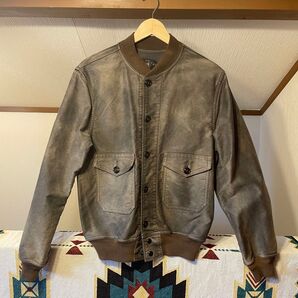 RRL ジャケット A-1 レザーライク ミリタリー