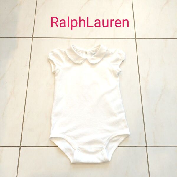 ラルフローレン 70 ベビー服 白 ロンパース 半袖ボディ ショートオール ボディスーツ