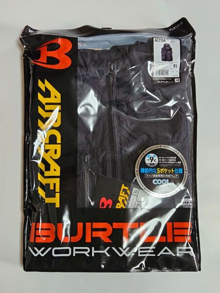 バートル エアクラフト 空調服 AC1154 ACタクティカルベスト 2024年モデル BURTLE ブラック サイズXL 未開封
