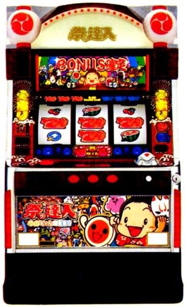 パチスロ実機 祭りの達人 コイン不要機付き 後期パネル