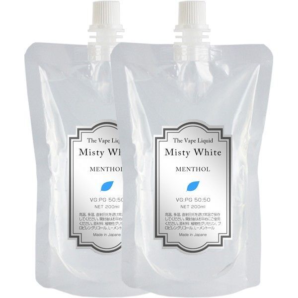 電子タバコ用リキッド 400ml メンソールリキッド VAPE MistyWhite