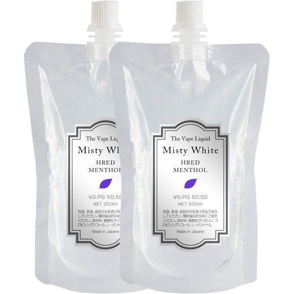 電子タバコ用リキッド 400ml ハードメンソール VAPE MistyWhite