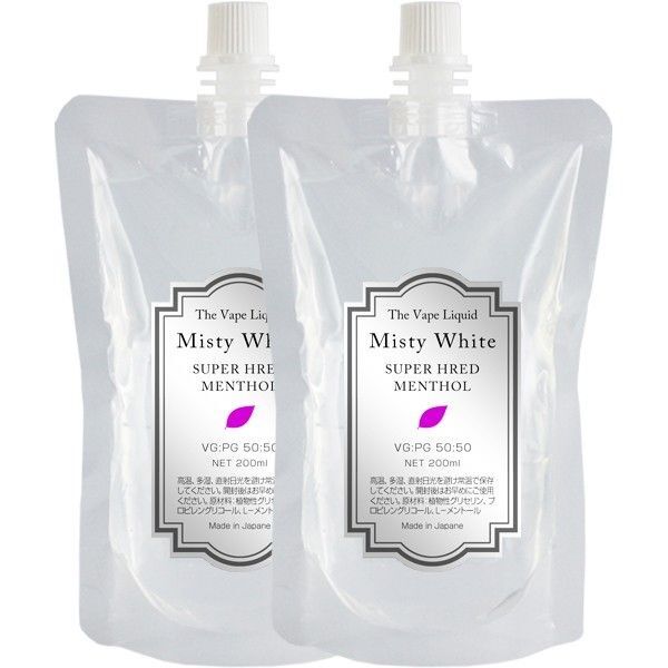電子タバコ用リキッド 400ml スーパーハードメンソール VAPE MistyWhite