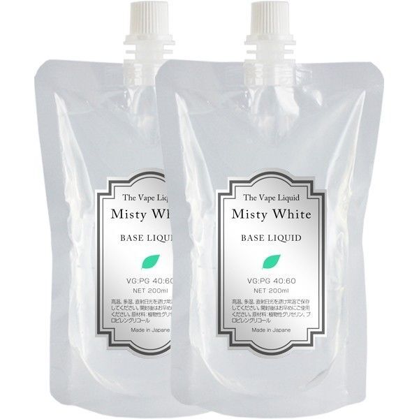 電子タバコ用リキッド 400ml ベースリキッド 40:60 VAPE MistyWhite