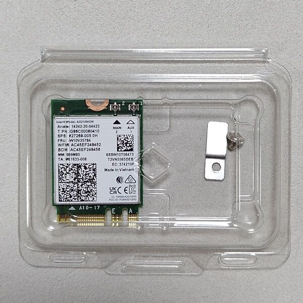 新品未使用☆Intel AX210NGW Wi-Fi 6E Bluetooth 5.3 M.2 無線LANカード 802.11ax