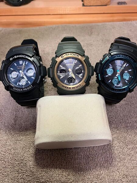 CASIO G-SHOCK ジーショック AWG-M100 3個セット 腕時計 電波ソーラー
