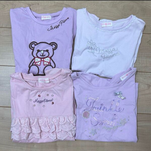 mezzo piano メゾピアノ Tシャツ 4枚セット ピンク パープル