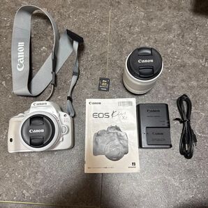 キヤノン Canon EOS kiss X7 ホワイト ダブルレンズキット ミラーレス一眼カメラ