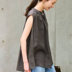 FRAMeWORK【フレームワーク】☆ラミーギャザーブラウス 新品ブラウン