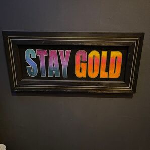 STAY GOLD アート作品 インテリア 壁掛け カラフル
