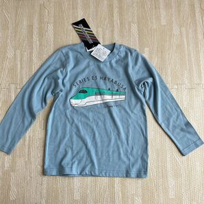 新幹線 E5系 はやぶさ 長袖Tシャツ 120cm ブルー 未使用 JR東日本