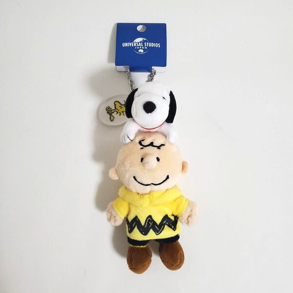USJ スヌーピー & チャリーブラウン ぬいぐるみ キーホルダー SNOOPY & CHARLIE BROWN マスコット