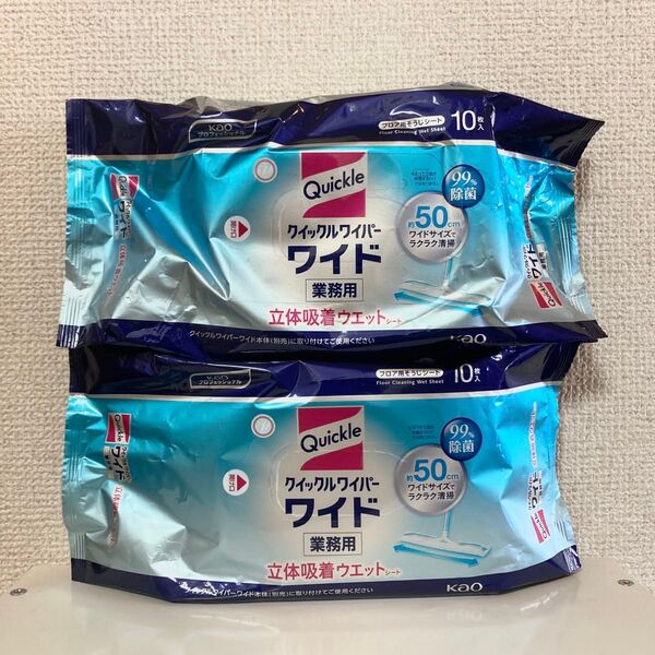 クイックルワイパー ワイド 立体吸着ウェットシート 花王