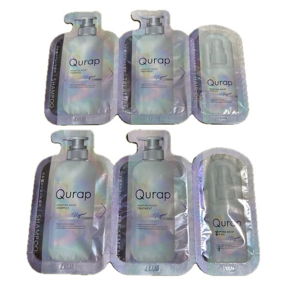 Qurap キュラップ モイスト シャンプー、トリートメント、ヘアオイル (10mL+10g+3mL トライアル1回分)