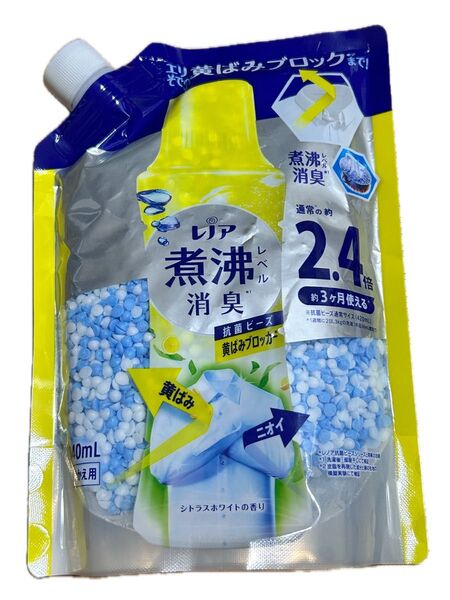 レノア煮沸レベル消臭抗菌ビーズ 黄ばみブロッカー シトラスホワイトの香り つめかえ用特大 1040mL P&G