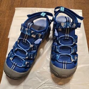 HAWKINS キッズ サンダル 22cm ブルー マジックテープ