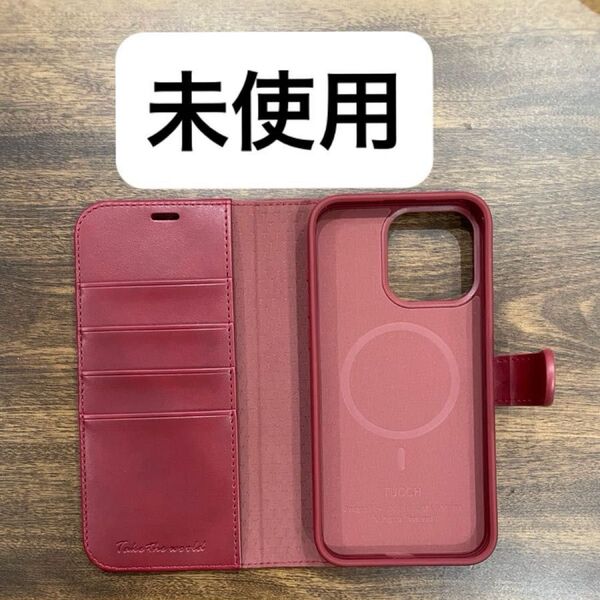 iPhone16ProMax スマホケース プロマックス 未使用 手帳型 分離式 取り外し可能 スタンド付き レッド 赤色