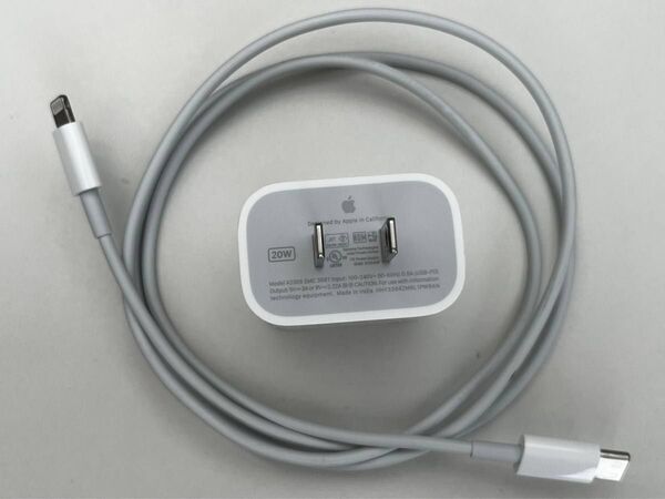 Apple 純正品 20W USB-C電源アダプタ USB-C-Lightningケーブルセット iPhone付属品 充電器