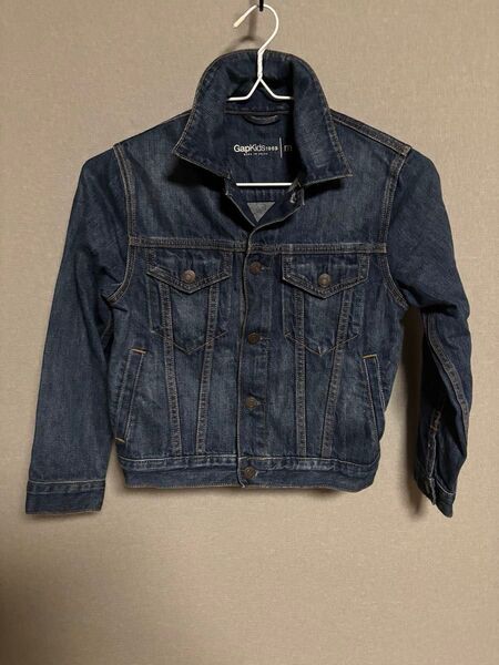 GapKids キッズ デニムジャケット M 130 インディゴブルー USED品