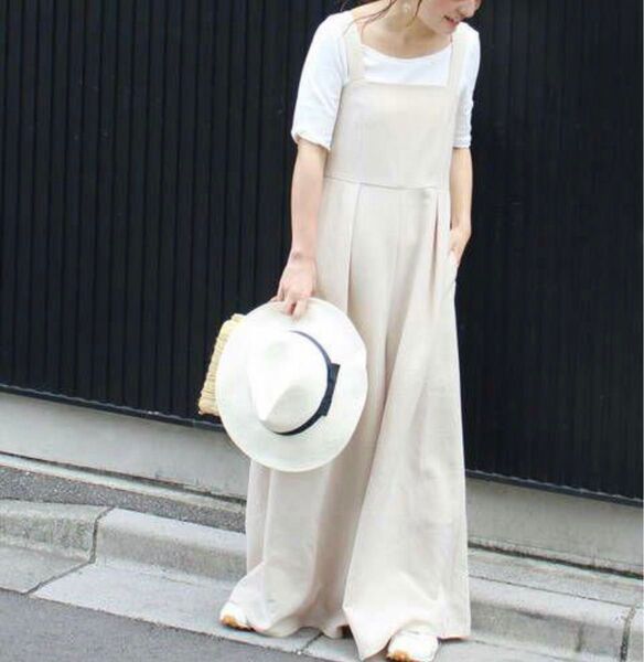 limitless luxury オールインワン サロペット ワイドパンツ ワンピース ベイクルーズ 38 リネンライク 春夏