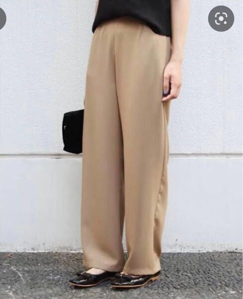 ジャーナルスタンダード ストレート ワイドパンツ タック ペグ ウエストゴム サラテロ 36 S M イージーパンツ