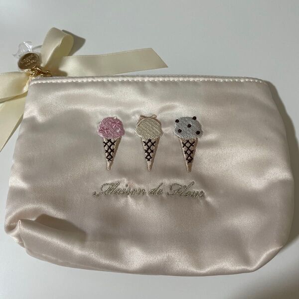 Maison de FLEUR サテンティッシュケース ポーチ アイス アイスクリーム