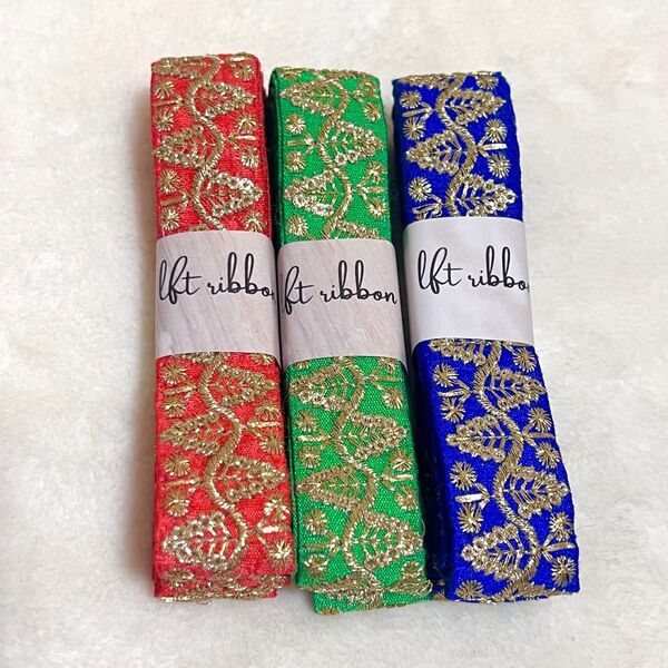 特別価格!インド刺繍リボン 1.5m×3本 福袋