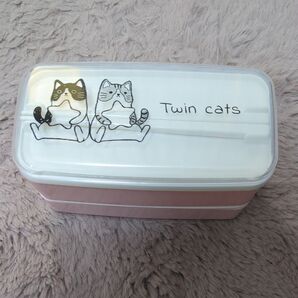 2段弁当箱 猫