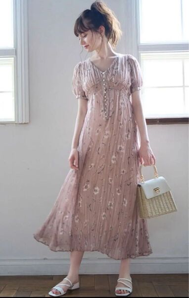 グレイル ワッシャープリーツシフォンワンピース ワンピース 半袖